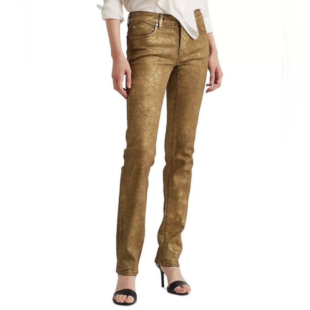 Ralph Lauren Gold Straight Leg Jeans